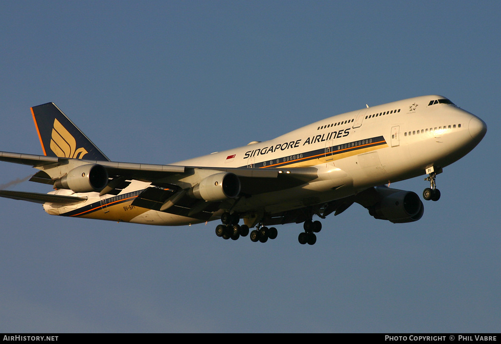 Aircraft Photo of 9V-SPI | Boeing 747-412 | Singapore Airlines | AirHistory.net #44711