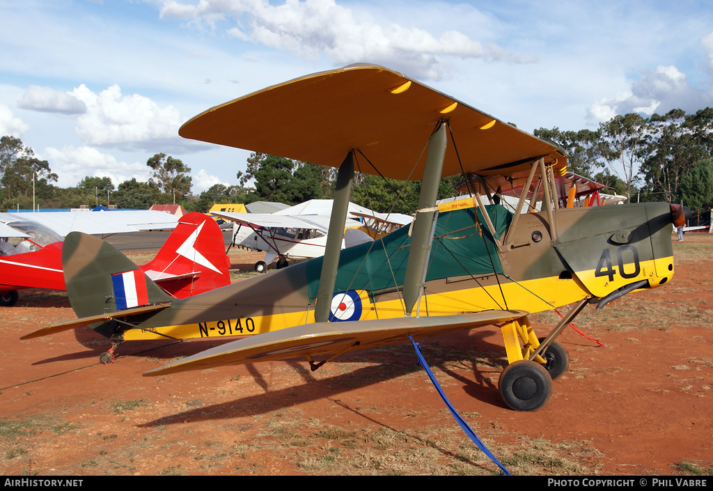 Aircraft Photo of VH-ABL / N9140 | De Havilland D.H. 82A Tiger Moth | Australia - Air Force | AirHistory.net #44771