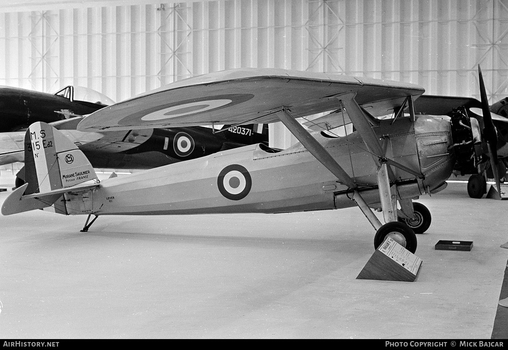 Aircraft Photo of Morane-Saulnier MS-315 Ed2 | France - Air Force | AirHistory.net #44797
