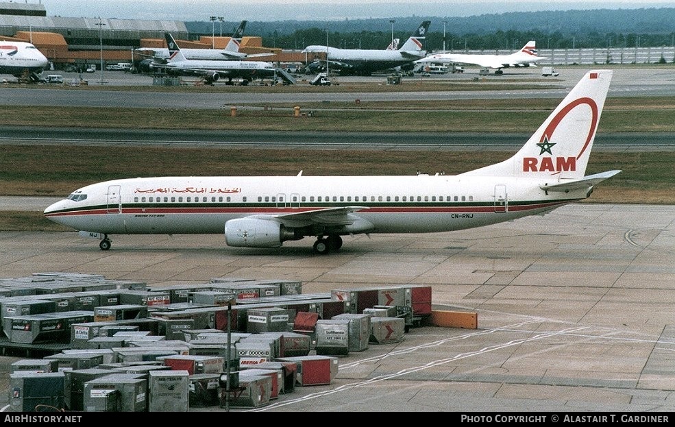 Aircraft Photo of CN-RNJ | Boeing 737-8B6 | Royal Air Maroc - RAM | AirHistory.net #44816