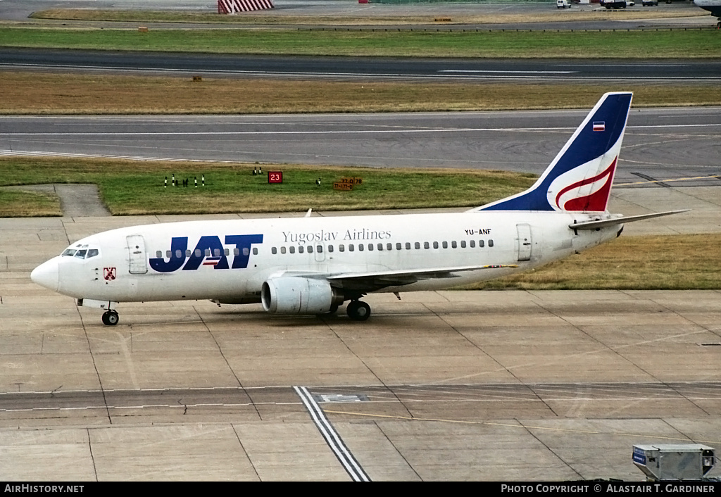 Aircraft Photo of YU-ANF | Boeing 737-3H9 | JAT Yugoslav Airlines - Jugoslovenski Aerotransport | AirHistory.net #44823