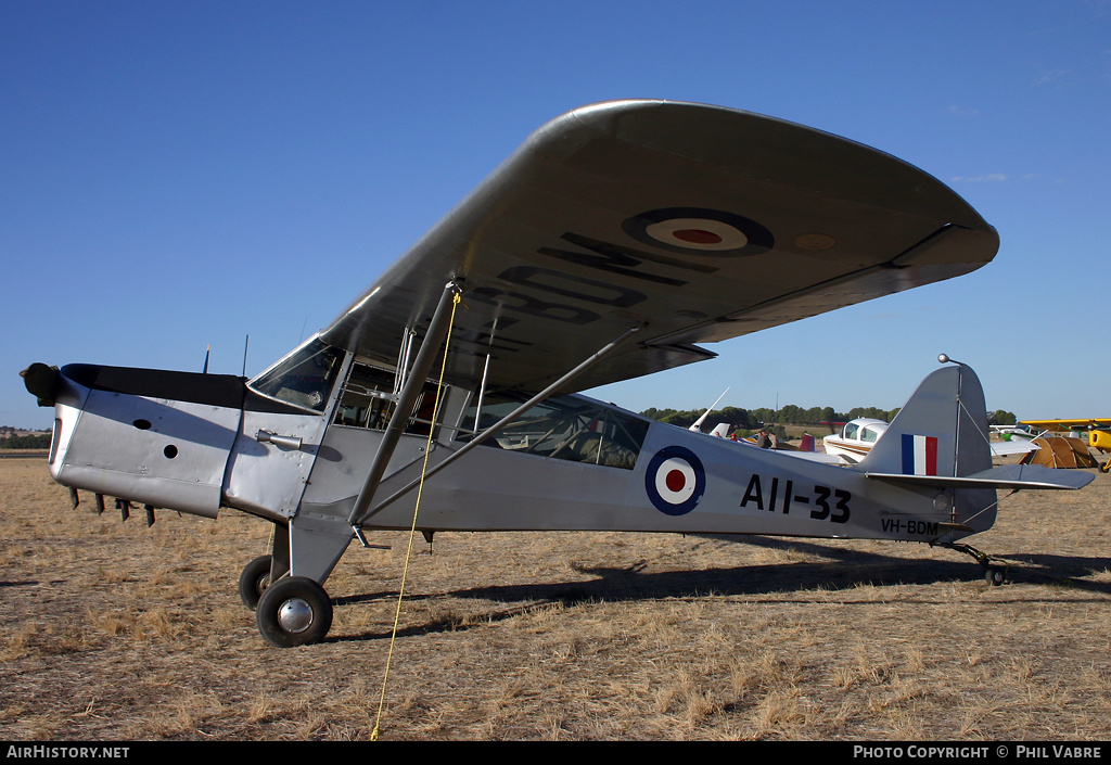 Aircraft Photo of VH-BDM / A11-33 | Taylorcraft E Auster Mk3 | Australia - Air Force | AirHistory.net #44828