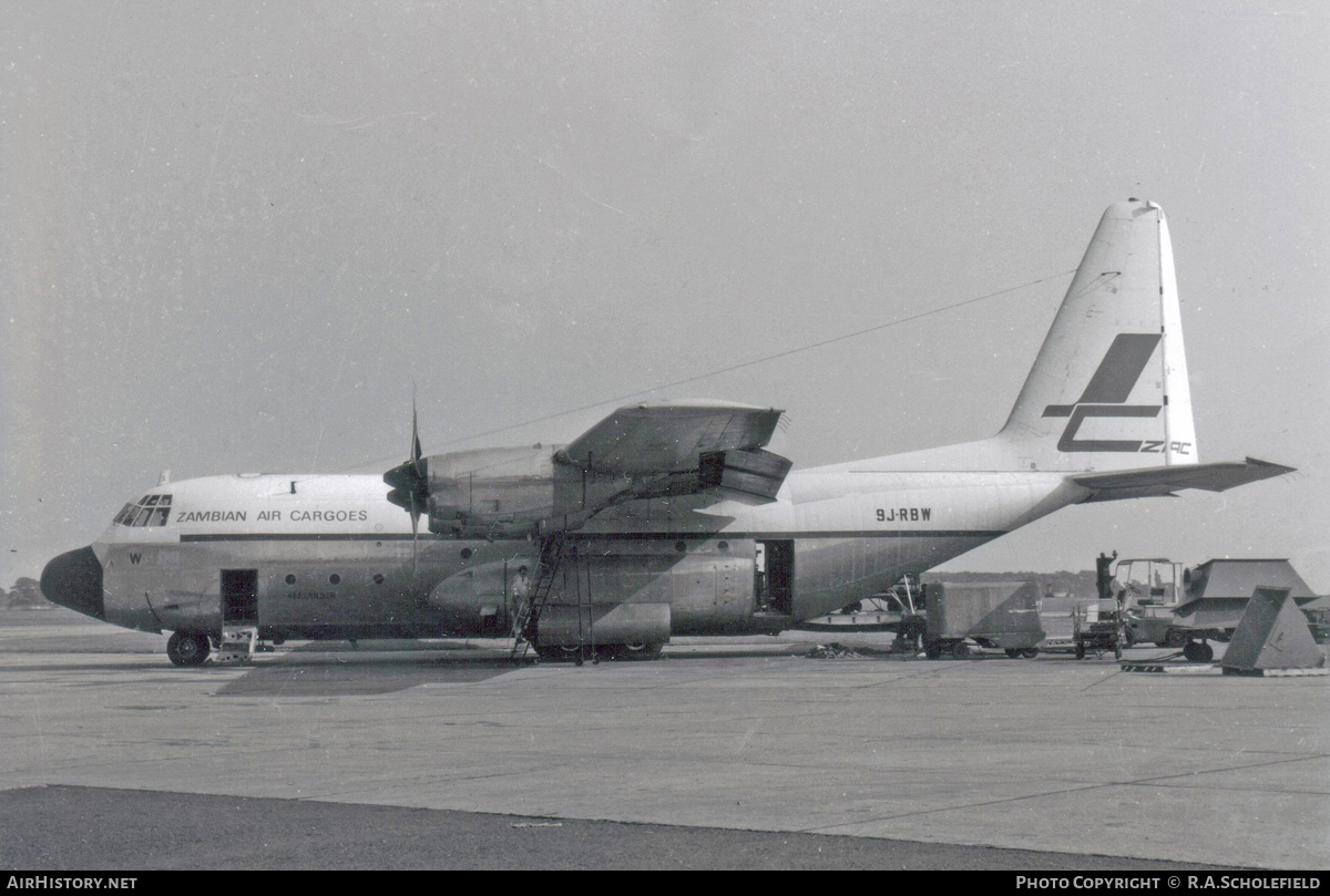 Aircraft Photo of 9J-RBW | Lockheed L-100-20 Hercules (382E) | Zambian Air Cargoes | AirHistory.net #45168