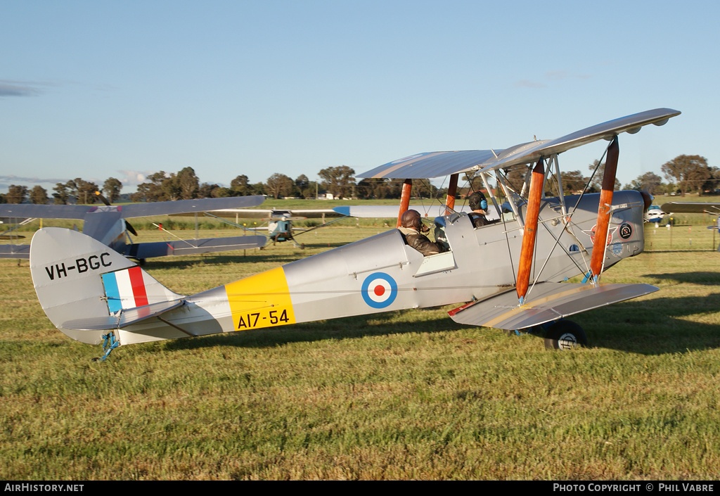 Aircraft Photo of VH-BGC / A17-54 | De Havilland D.H. 82A Tiger Moth | Australia - Air Force | AirHistory.net #45219