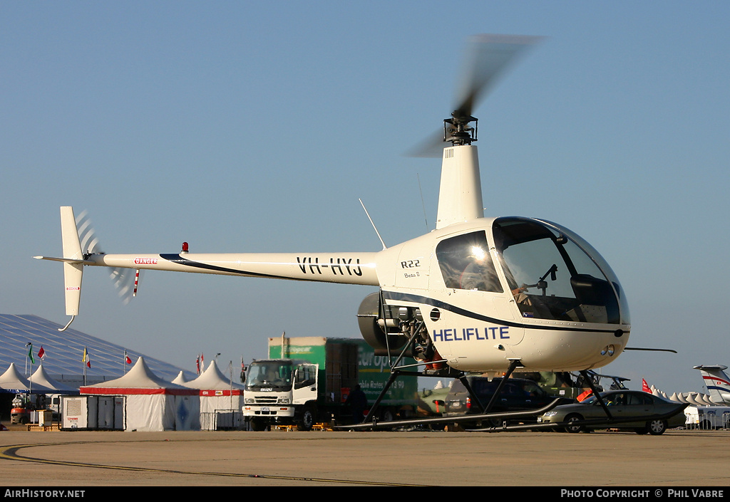 Aircraft Photo of VH-HYJ | Robinson R-22 Beta II | Heliflite | AirHistory.net #45330