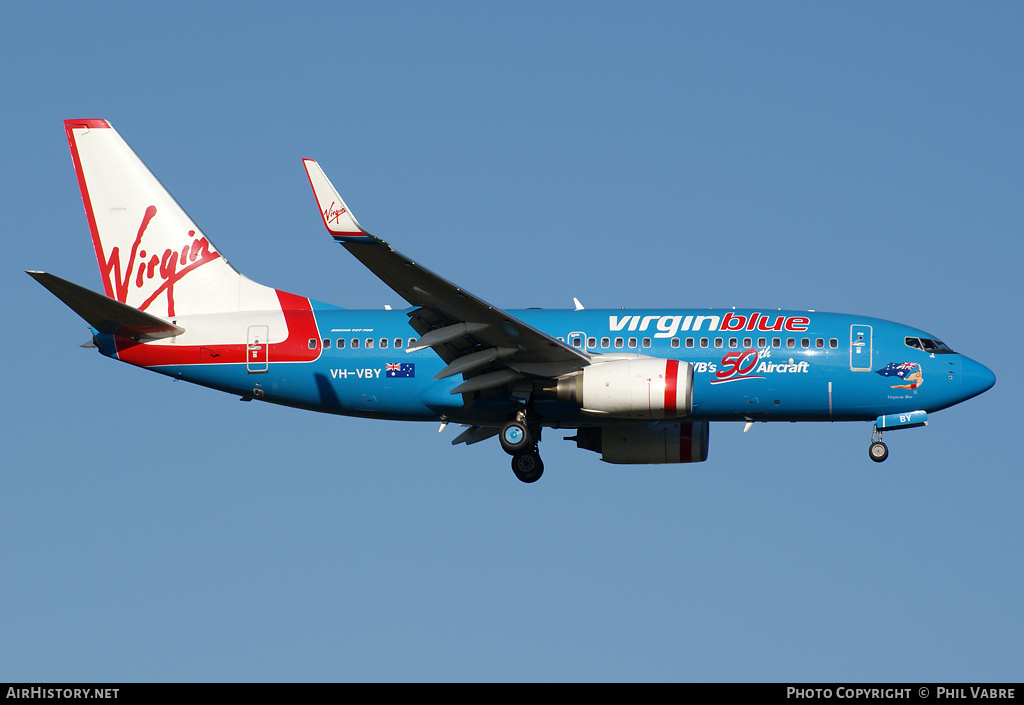 Aircraft Photo of VH-VBY | Boeing 737-7FE | Virgin Blue Airlines | AirHistory.net #45411