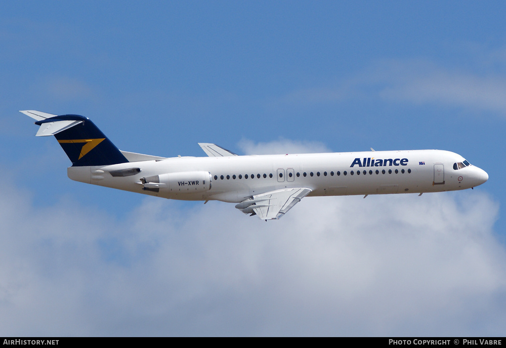 Aircraft Photo of VH-XWR | Fokker 100 (F28-0100) | Alliance Airlines | AirHistory.net #45514