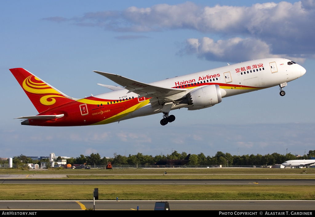 Aircraft Photo of B-2723 | Boeing 787-8 Dreamliner | Hainan Airlines | AirHistory.net #45519