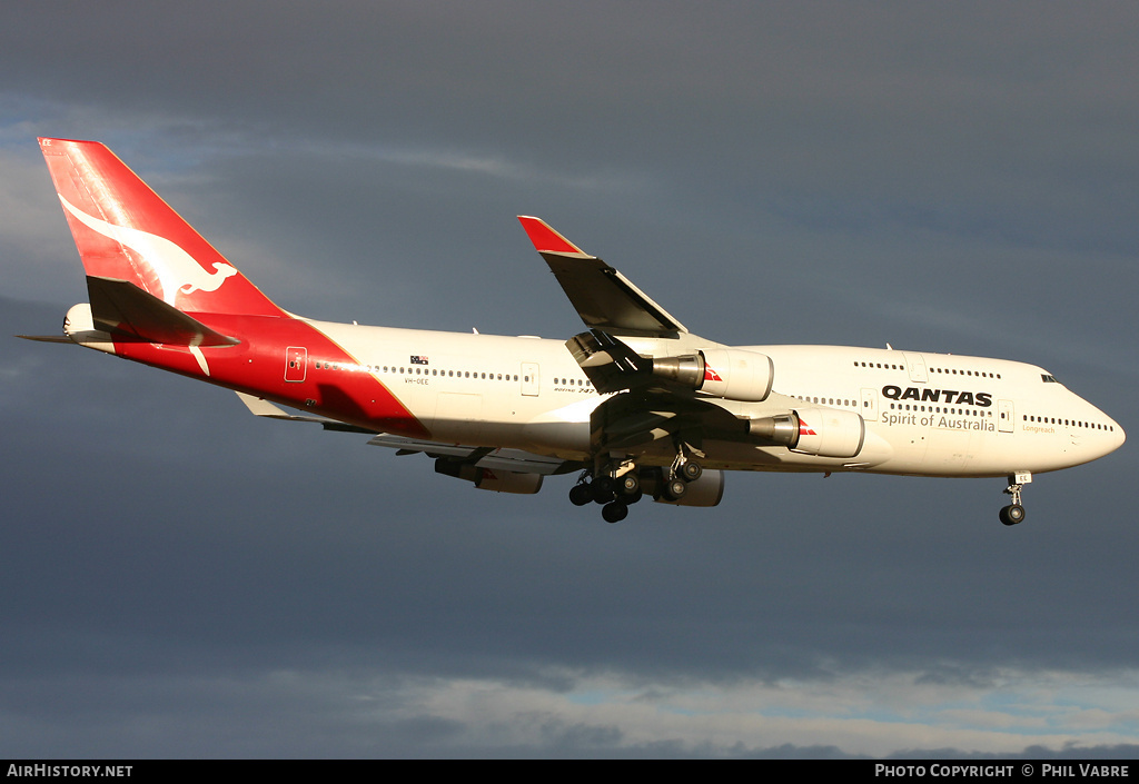 Aircraft Photo of VH-OEE | Boeing 747-438/ER | Qantas | AirHistory.net #45652