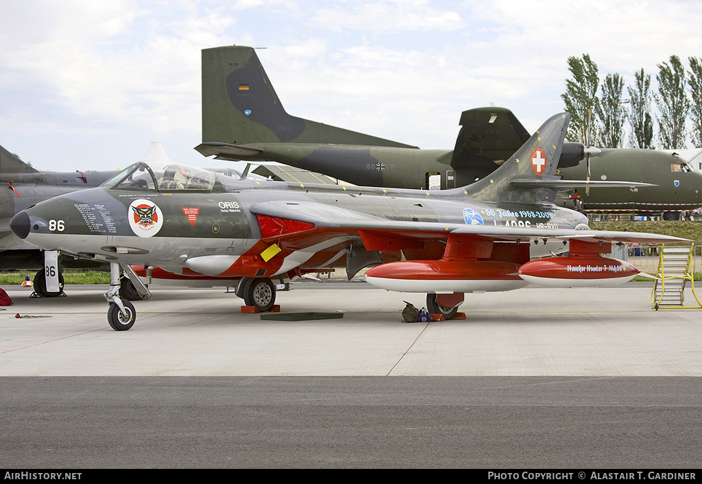 Aircraft Photo of HB-RVU | Hawker Hunter F58 | Switzerland - Air Force | AirHistory.net #45755