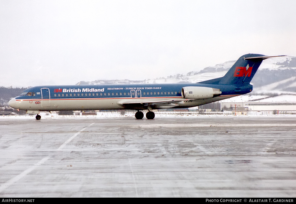 Aircraft Photo of G-BVJC | Fokker 100 (F28-0100) | British Midland Airways - BMA | AirHistory.net #45777