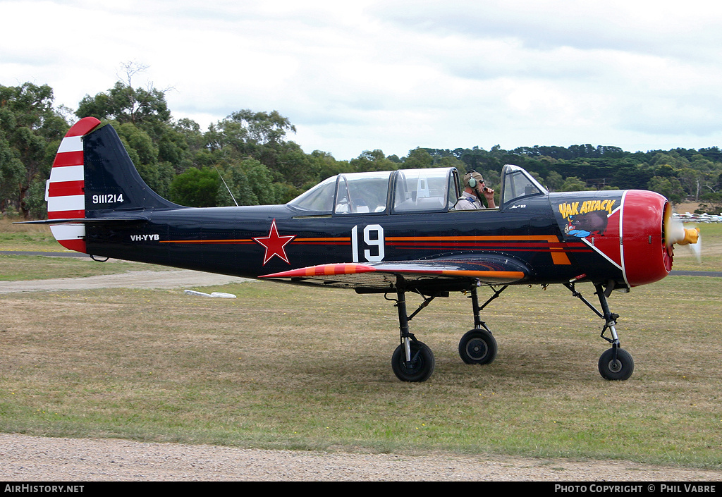 Aircraft Photo of VH-YYB / 19 white | Yakovlev Yak-52 | Soviet Union - Air Force | AirHistory.net #45779