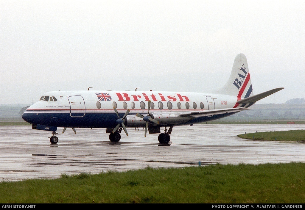 Aircraft Photo of G-AOHM | Vickers 802 Viscount | British Air Ferries - BAF | AirHistory.net #45782