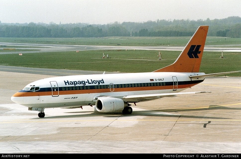 Aircraft Photo of D-AHLF | Boeing 737-5K5 | Hapag-Lloyd | AirHistory.net #45826