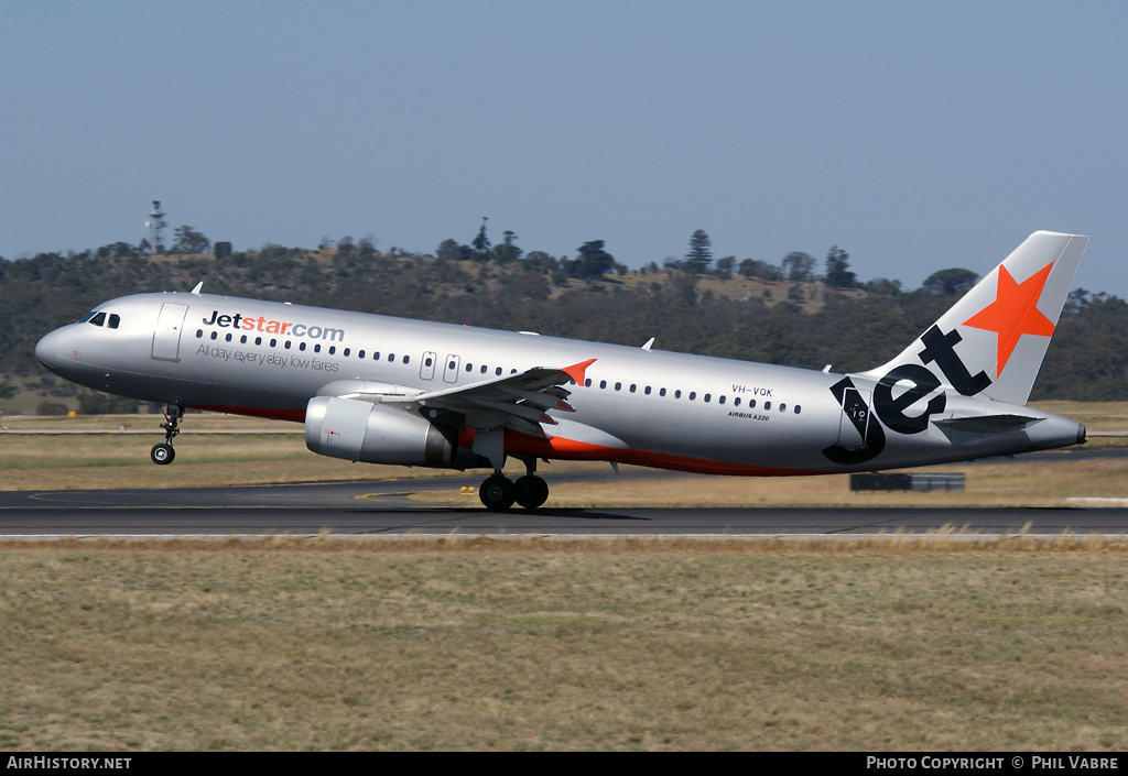 Aircraft Photo of VH-VQK | Airbus A320-232 | Jetstar Airways | AirHistory.net #45869