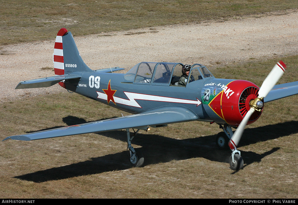 Aircraft Photo of VH-YYC / 09 | Yakovlev Yak-52 | Soviet Union - Air Force | AirHistory.net #45927