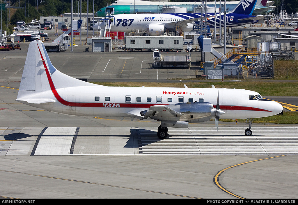 Aircraft Photo of N580HW | Convair 580 | Honeywell Flight Test | AirHistory.net #45959