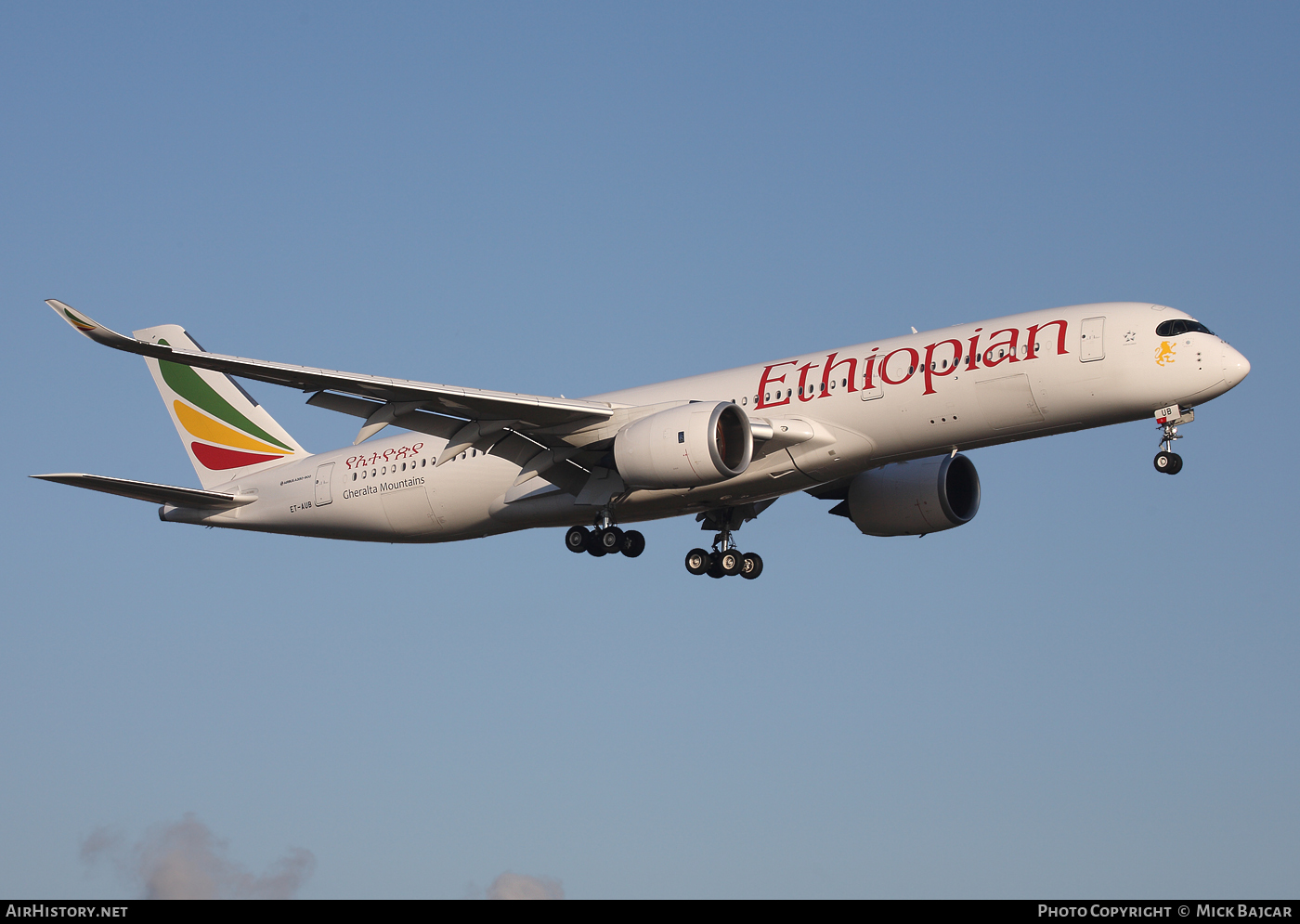 Aircraft Photo of ET-AUB | Airbus A350-941 | Ethiopian Airlines | AirHistory.net #46179