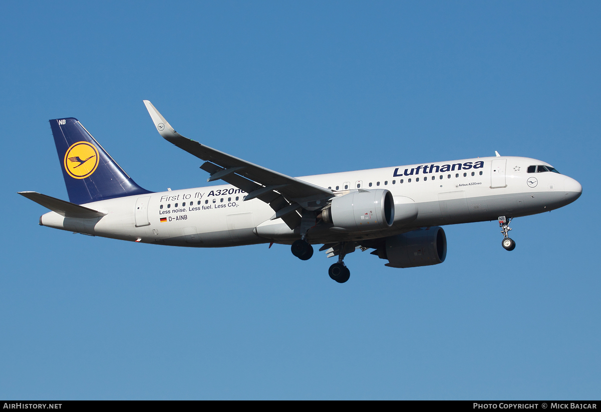 Aircraft Photo of D-AINB | Airbus A320-271N | Lufthansa | AirHistory.net #46269