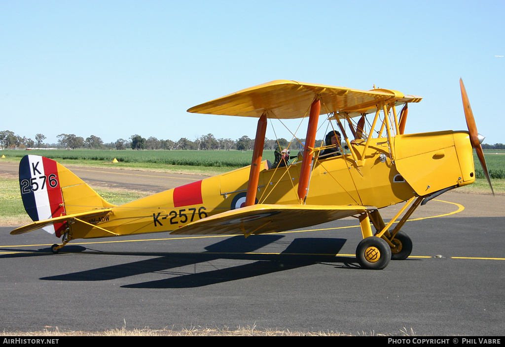 Aircraft Photo of VH-ADW / K2576 | De Havilland D.H. 82A Tiger Moth | UK - Air Force | AirHistory.net #46431