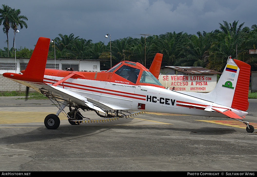 Aircraft Photo of HC-CEV | Cessna T188C Ag Husky | Aerofaq | AirHistory.net #46438
