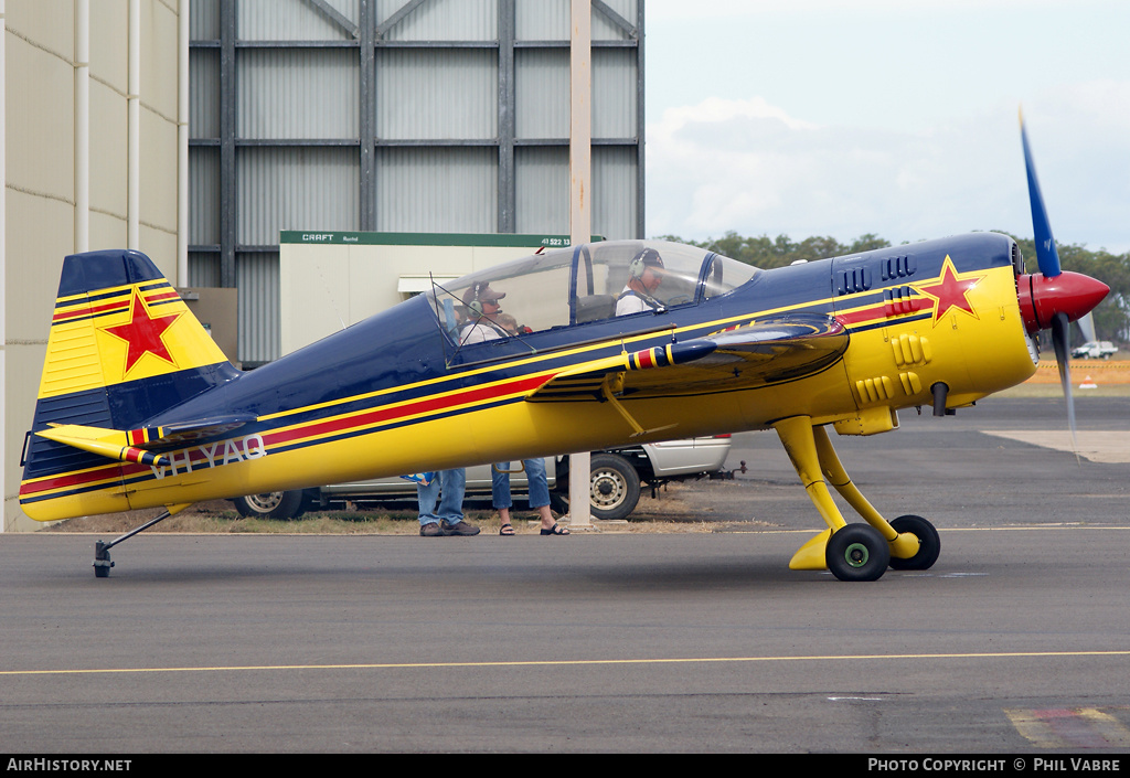 Aircraft Photo of VH-YAQ | Yakovlev Yak-54 | Soviet Union - Air Force | AirHistory.net #46508