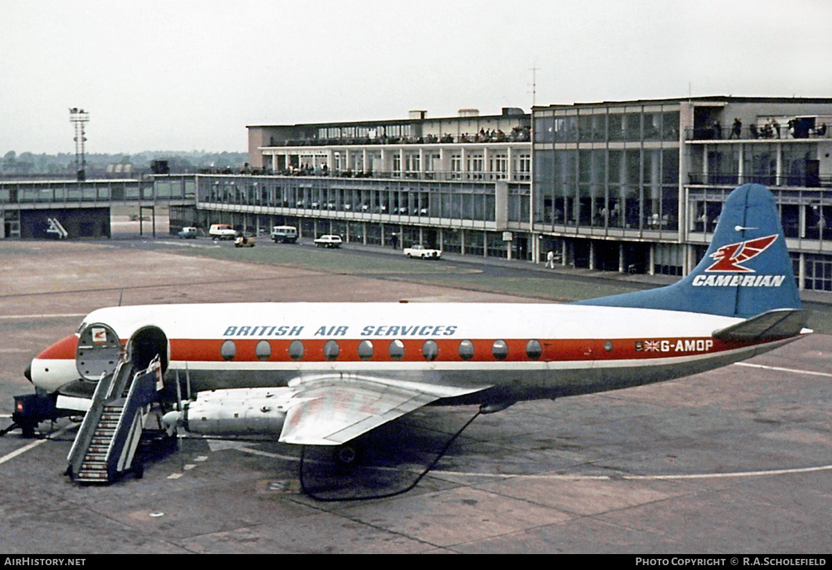 Aircraft Photo of G-AMOP | Vickers 701 Viscount | Cambrian Airways | AirHistory.net #46561