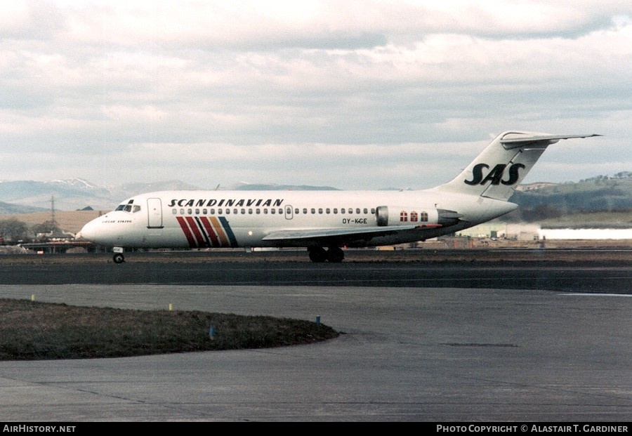 Aircraft Photo of OY-KGE | McDonnell Douglas DC-9-21 | Scandinavian Airlines - SAS | AirHistory.net #46623