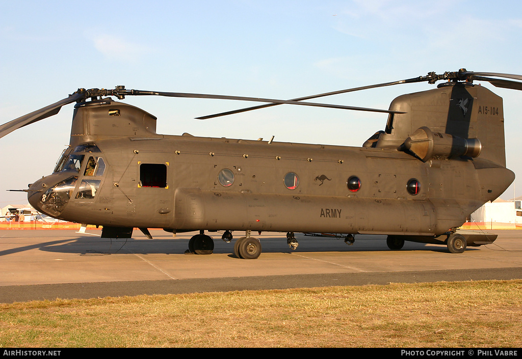 Aircraft Photo of A15-104 | Boeing CH-47D Chinook (414) | Australia - Army | AirHistory.net #46714