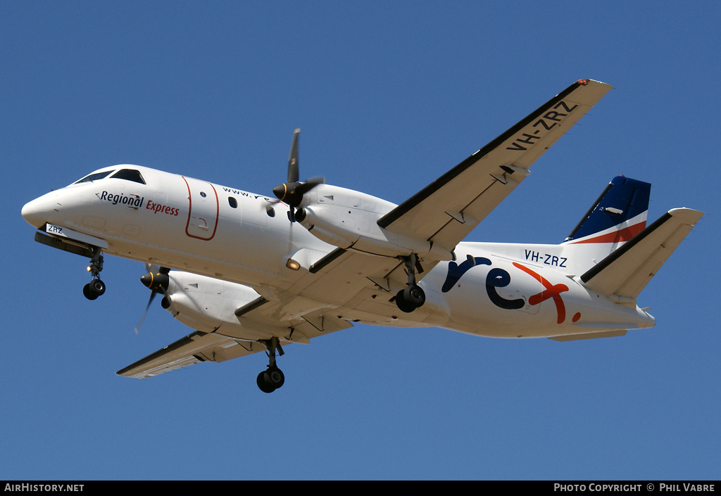 Aircraft Photo of VH-ZRZ | Saab 340B/Plus | REX - Regional Express | AirHistory.net #46751