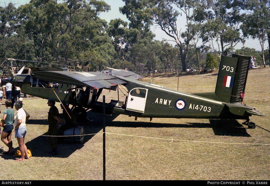 Aircraft Photo of A14-703 | Pilatus PC-6/B1-H2 Turbo Porter | Australia - Army | AirHistory.net #46795