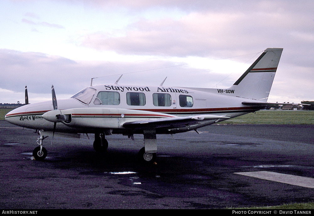 Aircraft Photo of VH-SOW | Piper PA-31-310 Navajo B | Staywood Airlines | AirHistory.net #46892
