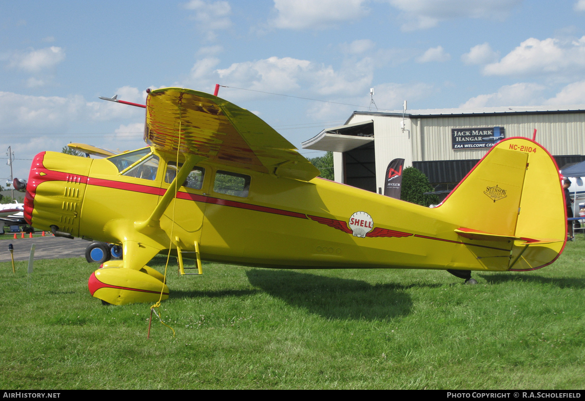 Aircraft Photo of N21104 / NC21104 | Stinson SR-10J Reliant | AirHistory.net #46975