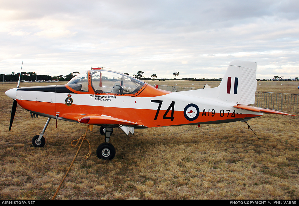 Aircraft Photo of VH-APV / A19-074 | New Zealand CT-4A Airtrainer | Australia - Air Force | AirHistory.net #46994