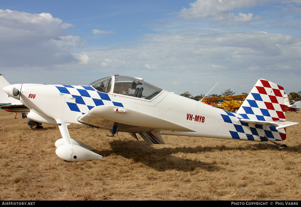 Aircraft Photo of VH-MYB | Van's RV-6 | AirHistory.net #47004