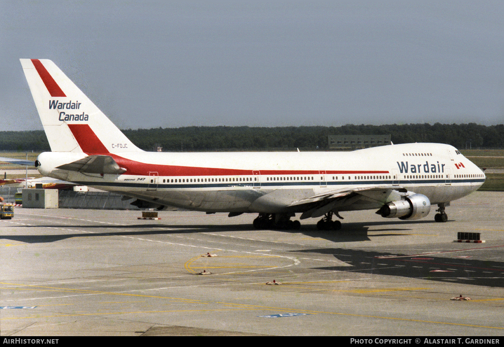 Aircraft Photo of C-FDJC | Boeing 747-1D1 | Wardair Canada | AirHistory.net #47019