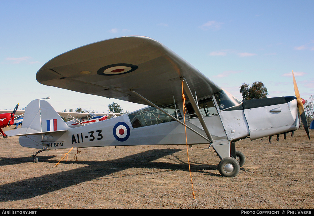 Aircraft Photo of VH-BDM / A11-33 | Taylorcraft E Auster Mk3 | Australia - Air Force | AirHistory.net #47134