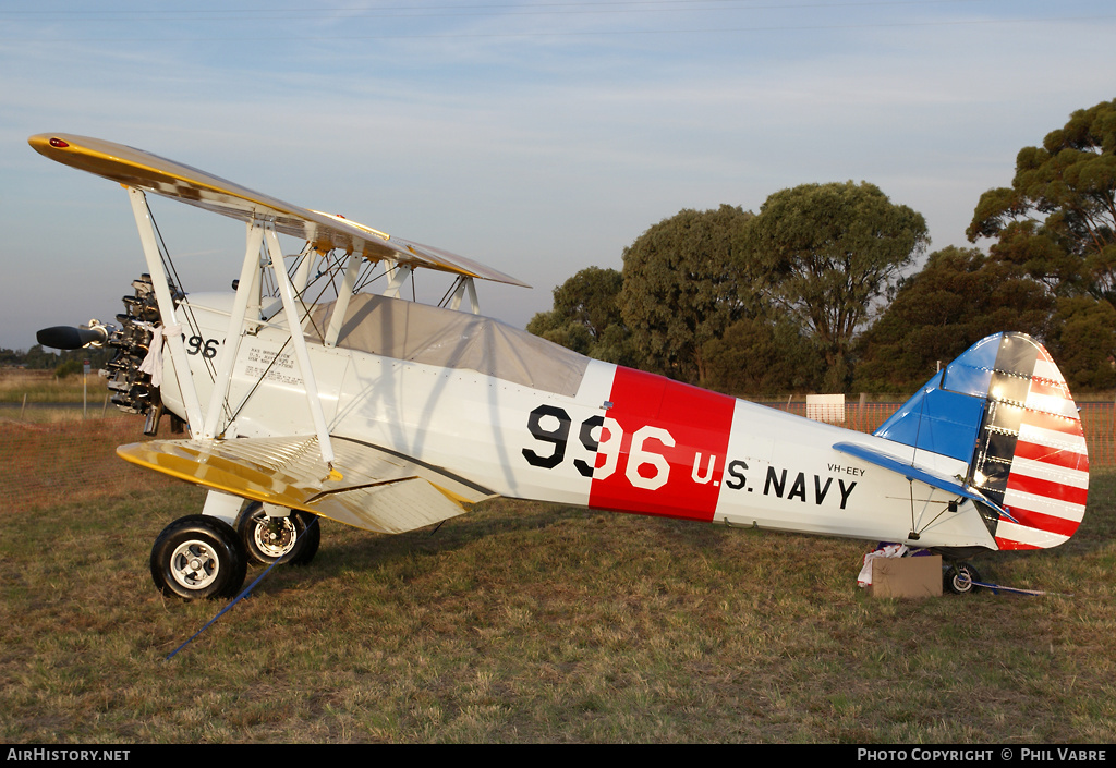 Aircraft Photo of VH-EEY | Boeing PT-17/L300 Kaydet (A75N1) | USA - Navy | AirHistory.net #47149