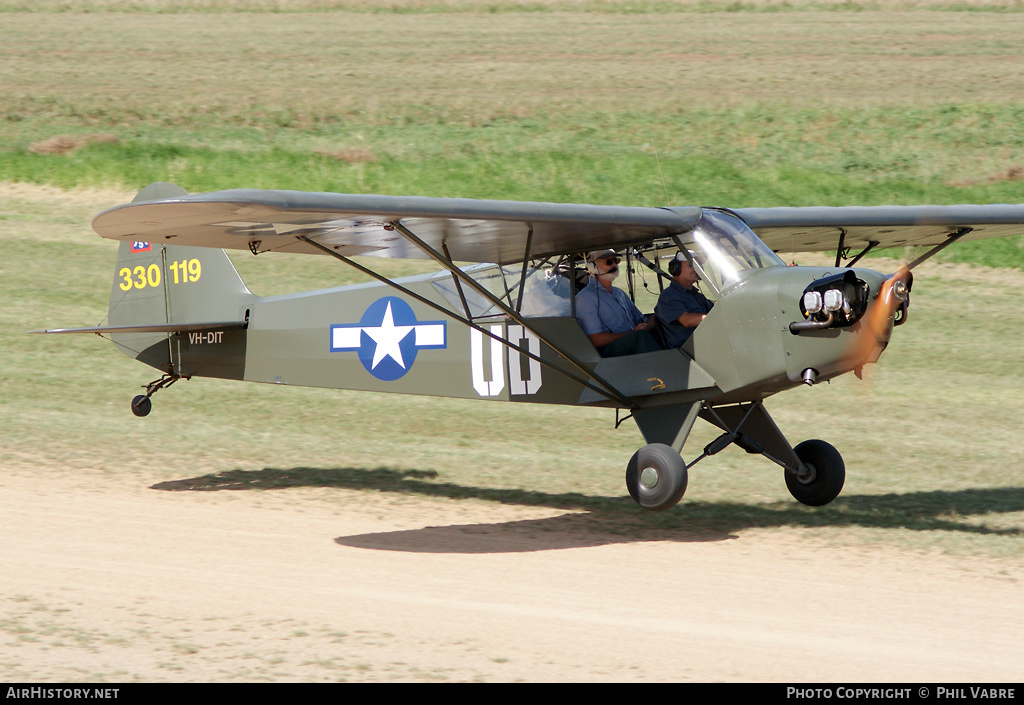 Aircraft Photo of VH-DIT / 330119 | Piper J-3C-65 Cub | USA - Air Force | AirHistory.net #47173