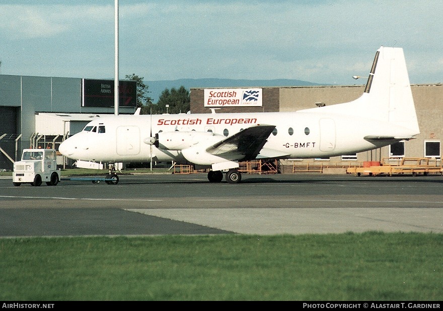 Aircraft Photo of G-BMFT | Hawker Siddeley HS-748 Srs2A/266 | Scottish European Airways | AirHistory.net #47194