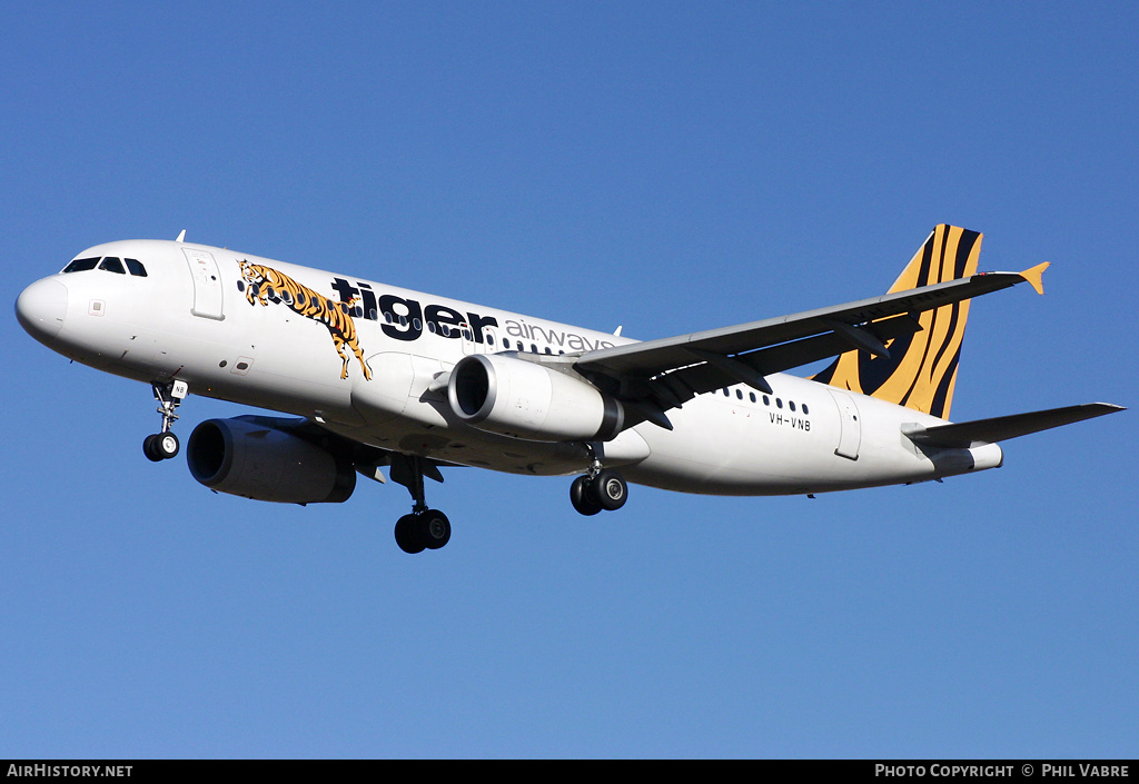 Aircraft Photo of VH-VNB | Airbus A320-232 | Tiger Airways | AirHistory.net #47226