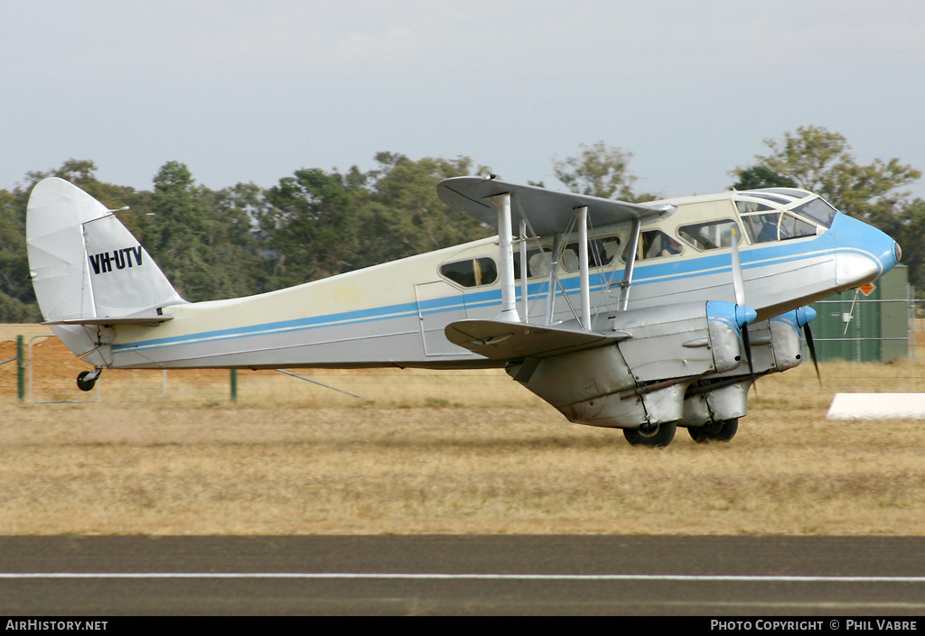 Aircraft Photo of VH-UTV | De Havilland D.H. 89A Dragon Rapide | AirHistory.net #47285