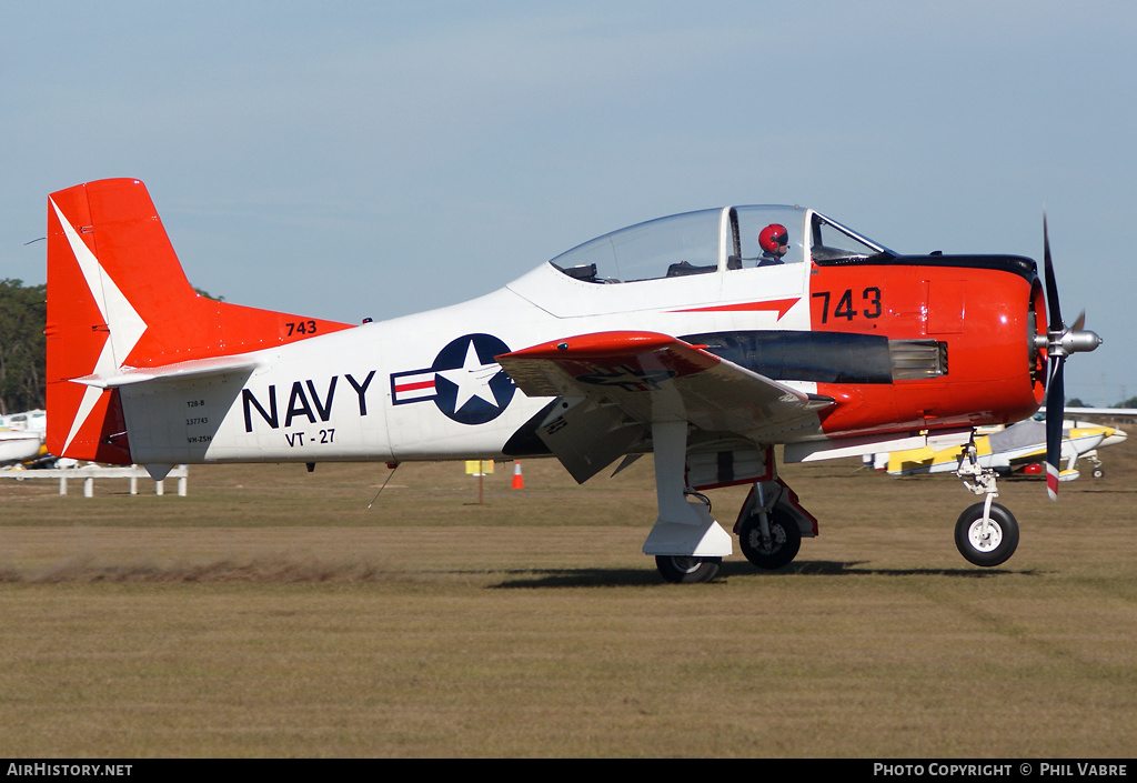 Aircraft Photo of VH-ZSH / 133743 | North American T-28B Trojan | USA - Navy | AirHistory.net #47322