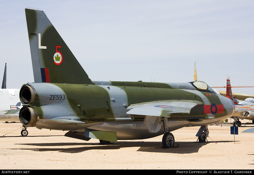 Aircraft Photo of ZF593 | English Electric Lightning F53 | UK - Air Force | AirHistory.net #47367