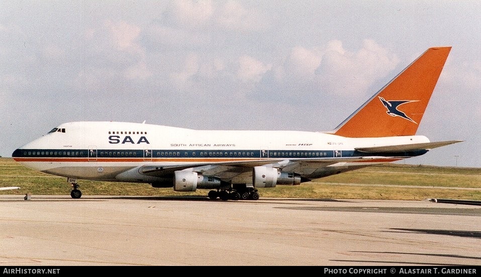 Aircraft Photo of ZS-SPE | Boeing 747SP-44 | South African Airways - Suid-Afrikaanse Lugdiens | AirHistory.net #47395