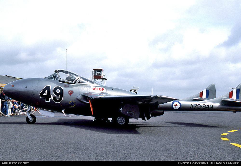 Aircraft Photo of VH-ICP / A79-649 | De Havilland D.H. 115 Vampire T35 | Australia - Air Force | AirHistory.net #47494