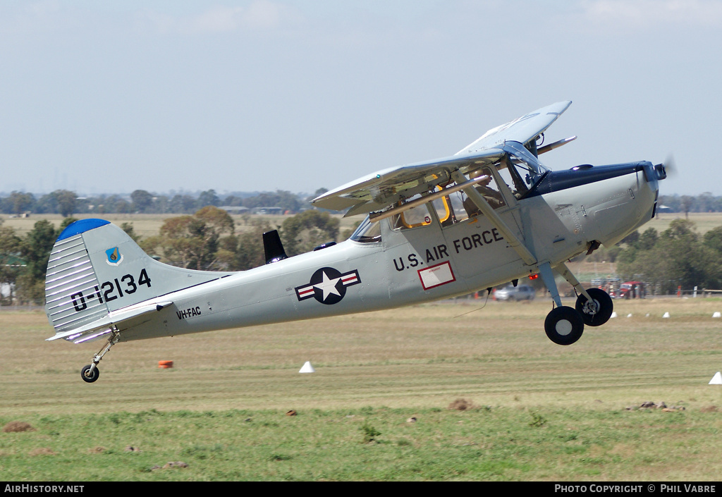 Aircraft Photo of VH-FAC / 0-12134 | Cessna O-1G Bird Dog | USA - Air Force | AirHistory.net #47510