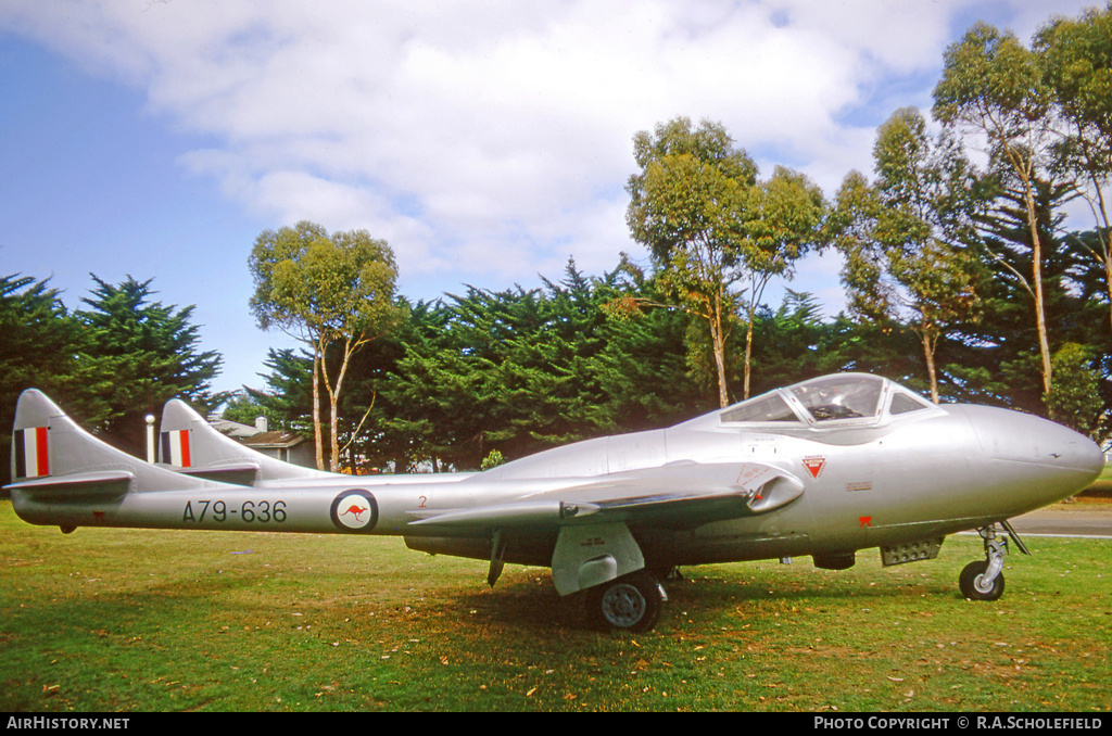 Aircraft Photo of A79-636 | De Havilland D.H. 115 Vampire T35 | Australia - Air Force | AirHistory.net #47561