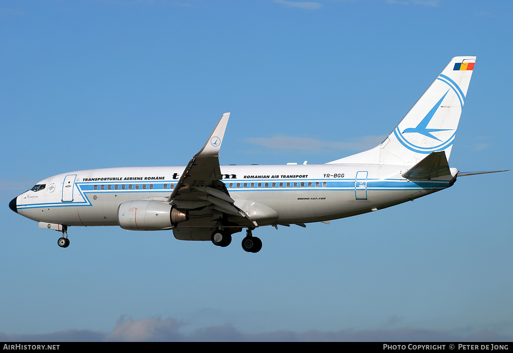 Aircraft Photo of YR-BGG | Boeing 737-78J | TAROM - Transporturile Aeriene Române | AirHistory.net #47594