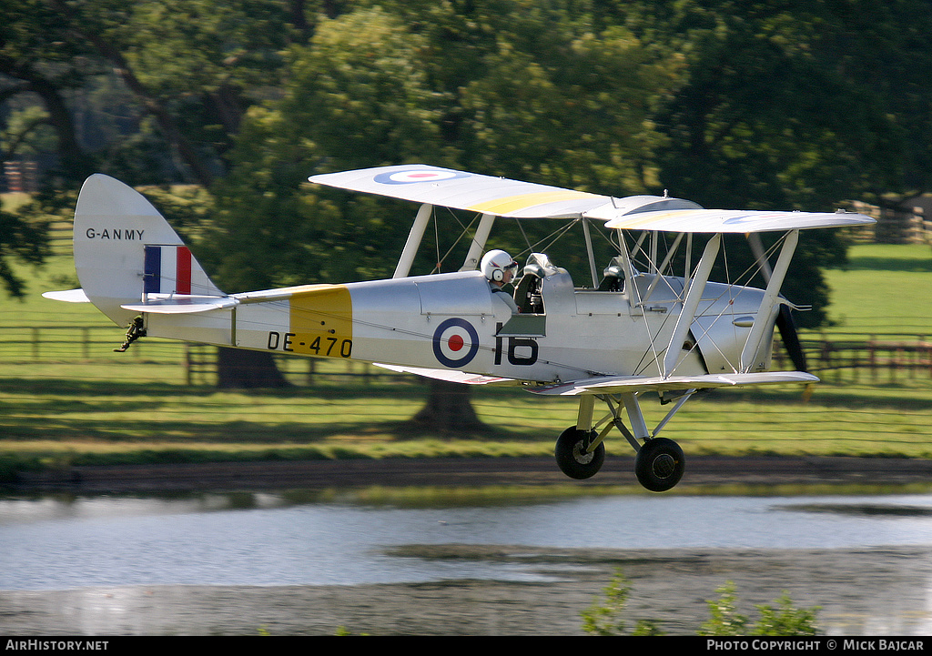 Aircraft Photo of G-ANMY / DE-470 | De Havilland D.H. 82A Tiger Moth II | UK - Air Force | AirHistory.net #47644